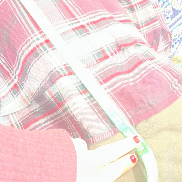 Torrid Lizzie Brushed Burgundy Plaid Long Sleeve Tunic Top 3X NWT - Picture 9 of 11